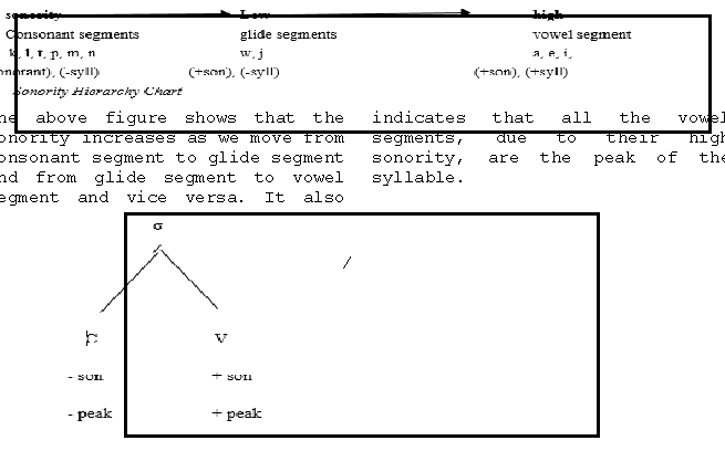 Sonority from consonants through glides to vowels