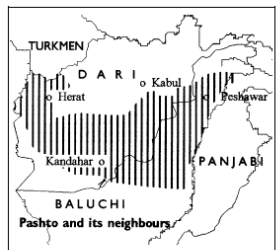 Pashto speaking areas in Afghanistan (Dalby, 2004) p.492.