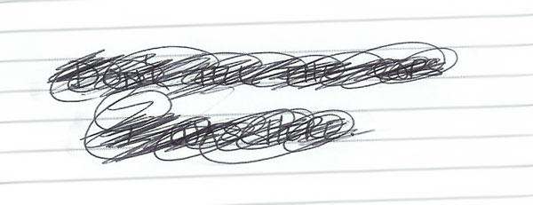 Figure 1. Obliterate note if it is seen in visible light with naked eye. (Courtesy of Marie Durina)