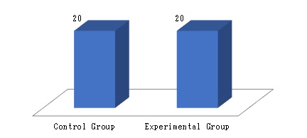 Figure 2: Bar graph of groups (Experimental group and control group)
