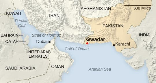 Figure 1: Map of Gwadar