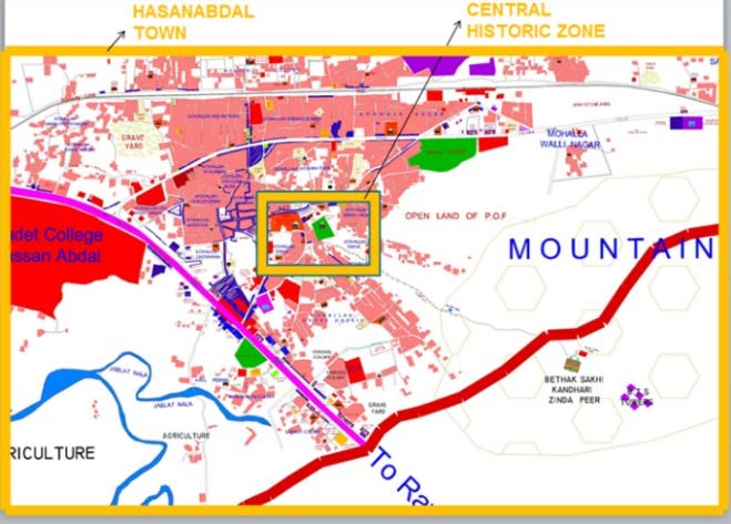Figure 3: The Central Historic Zone of Hassanabdal